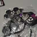 2 x Halloween Halloween Mouse Ear Headbands for Adults, Sequin Vampire Costume Hairbands Cute Hair Accessories for Women Girls (Black)