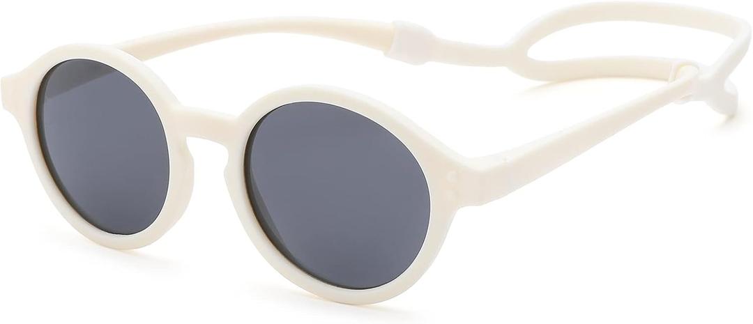 COASION Baby Polarized Sunglasses with Strap Adjustable TPEE Flexible Frame for Toddler Girls Boys Age 0-36 Months