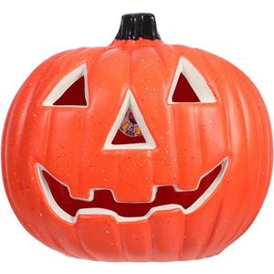 Halloween Pumpkin Light Battery Operated Halloween Jack-O-Lantern Light Up Pumpkin Face for Home Indoor Outdoor