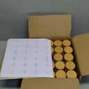 NETANY 24 Pcs Glass Spice Jars with Bamboo Lids, 4 oz Glass Jars with Minimalist Farmhouse Spice Labels Stickers, Collapsible Funnel, Seasoning Storage Bottles for Spice Rack, Cabinet, Drawer