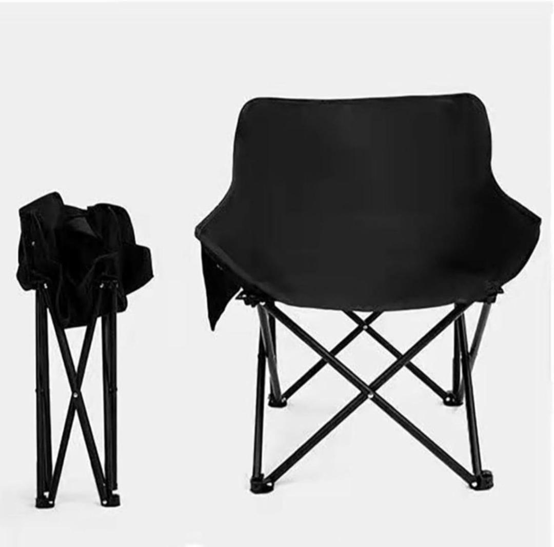 Camping Fishing Chair Thickened Portable Camping Set Outdoor Moon Chair (Upgrade Supermarket Exclusive Contribution Khaki)