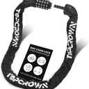 Bike Chain Lock 3.2Ft Long High Security Heavy Duty Anti Theft, 5 Digit Combination Resettable Keyless Bicycle Lock for Bike/Electric Scooter/Ebike/Motorcycle(Black) (Basic - 3.2Ft Long, 6 mm Thick)