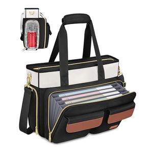 Ytonet Teacher Bag for Women, 15.6 Inch Laptop Tote Bag with Laptop Protective & Accordion File Pockets, Work Bags for Women Nurse Bags Teacher Gift Briefcase for Office, Business, College, Nursing