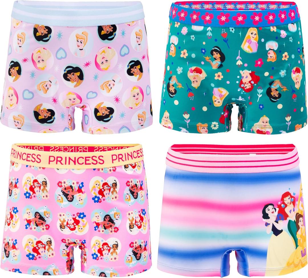 Disney girls Princess Panty Multipacks With Favorites Cinderella, Belle, Ariel and More in Sizes 2/3t, 4t, 4, 6, 8