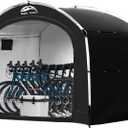 Happy Travel Bike Storage Shed Tent,Outdoor Portable Bicycle Storage Sheds with 210D Oxford Fabric PU4000 Waterproof for 2-8 Bikes,Bike Covers Shelter for Motorcycle,Garden Tools,Toys,Lawn Mower