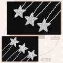 MTLEE 20 Pieces Star Rhinestone Hair Pins Bling Crystal Wedding Hair Clips for Brides Glitter Star for Girl Women Accessories(Silver)