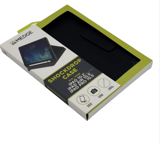 M-Edge Slim Line ipad Case/Black Fits iPad 10.2", iPad Air/Pro 10.5