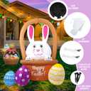InfleasJoiy 4.5FT Chicken Driving Easter Inflatable Decoration with Built-in LED Lights for Holiday Celebration Decorations for Yards, Lawns and Patios
