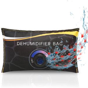 400g (0.8 lbs) Rechargeable Moisture Absorbers,Car Dehumidifier Bag,Microwave Fast Reactivated Large Desiccant Packs for Storage,Silica Gel Packets for Closet and Bathroom,Gun Safe Dehumidifier
