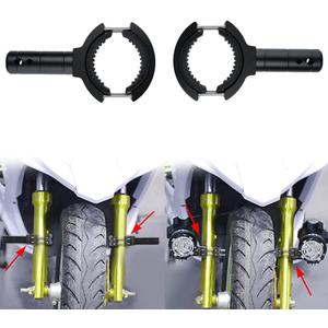 Motorcycle Fork Mount Brackets Fog Spot Light Mount Brackets Aluminium Front Fork Pipe Clamp Universal Adjustable Light Mount Bracket Fit 1.2"/1.5"/1.75"/2" /2.3" Inch Roll Bar (28mm - 58mm)