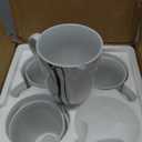 VEWEET Ceramic Coffee Mugs Set of 6, 11 OZ Coffee Cups Set with Handle, White Mugs Set Porcelain Cup Set for Kitchen, Microwave Dishwasher Safe, Series Fiona