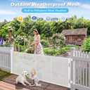 Weatherproof 84" Wide Outdoor Retractable Baby Gate, 7 Ft Outdoor Dog Gate