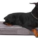 Laifug Orthopedic Memory Foam Extra Large Dog Bed Pillow (50"x36"x10", Gray Blue) Durable Waterproof Lining and Removable Washable Cover and Smart Design