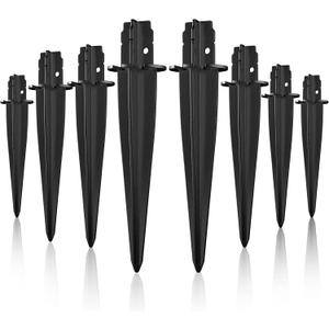 Metal Ground Stakes for Solar Lights, 0.78" Diameter x 5.3" Height – Compatible Only with 0.8" Poles, Not for Larger or Smaller Sizes (8 Pack)