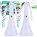 Fly Fans for Tables Rechargeable, Fly Repellent Fans to Keep Flies Away by Soft Blades, Food Fans for Camping, Picnic, Fishing, Fly Repellent Outdoor Patio,2PCS, White