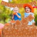 Fall Pumpkin Dinnerware Decorations,142pcs Thanksgiving Fall Leaves Tableware Include Pumpkin Plates and Napkins Cups Tablecloth Banner for Harvest Autumn Party