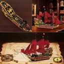 Reobrix Revenge Pirate Ship Building Block Set for Adults, 5666+ Pieces Historical Model Kit 66049, Collectible Sailing Ship Boat Construction Toy, Christmas Birthday Gifts