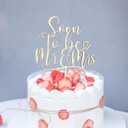 Soon to Be Mr & Mrs Wedding Cake Topper - Wooden Bride Shower Cake Decoration for Bride and Groom, Just Married, Wedding/Engagement Party Supplies