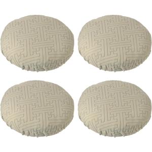 PATIKIL Stool Covers Round, 4 Pcs Elastic Bar Stool Covers Washable Stool Cushion Slipcover Stretchy Bar Chair Seat Cover for 14-18 Inch Chair, Brown