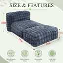 Bean Bag Lounger Chair Memory Foam Bean Bag Chair for Adults, Grey