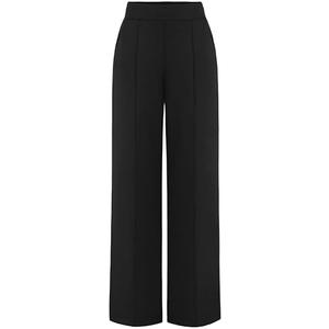AFITNE Women's Wide Leg Work Pants High Waist Pull On Business Casual Pants Lightweight Lounge Slacks with Pockets 29"/31" ( S, Black)
