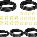 5PCS Fuel Line Repair Kit,Include 3/16" 5/16" 1/4" 1/2" 3/8" Fuel Hose with 20 Clamps,Universal NBR Versatile Gas Lines Car Accessories for Oil Water Air Transfer