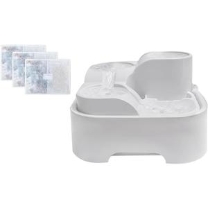 Cat Water Fountain,Pet Drinking Fountain for Multiple Pet,Ultra Silent Cat Water Bowl,for Small Medium Cat Kitty, White