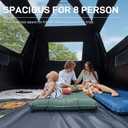 EVER ADVANCED 8 Person Blackout Design Cabin Tent, Camping Family Tent with Multi Room & Extra Porch and Rainfly, 2 Rooms Huge Portable with Carry Bag, Blue, 8 Person Size
