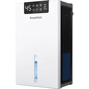 KeepGlad Dehumidifier, 98OZ Dehumidifiers for Home, Humidity Display, Silver