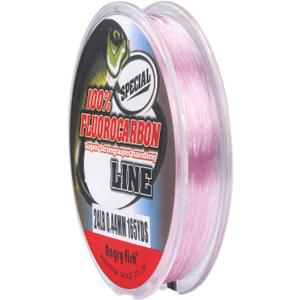 ANGRYFISH 100% Fluorocarbon Fishing Line and Fluorocarbon Leader-Invisible Underwater-Faster Sinking- Ultralow Stretch(2-30LB) (Pink)
