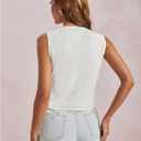 Verdusa Women's Vintage Floral Print Bow Tie Cowgirl Vest V Neck Sleeveless Jacket Outerwear (L)