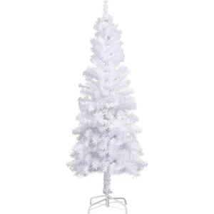 Magshion White Artificial Pencil Christmas Tree 4.5ft Unlit Slim Skinny Xmas Tree with Metal Stand Base and Hinged PVC Branch Tips for Home Office Indoor Outdoor Decoration Holiday Party Decor Magshion White Artificial Pencil Christmas Tree 4.5ft Unlit Slim Skinny Xmas Tree with Metal Stand Base and Hinged PVC Branch Tips for Home Office Indoor Outdoor Decoration Holiday Party Decor