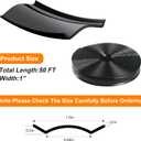 1 Inch RV Trim Molding Insert | 50FT UV-Resistant RV Weather Stripping Exterior | Heavy Duty Black Vinyl Rubber Molding Screw Cover Trim for Camper & Trailer Roof Edge Gutter