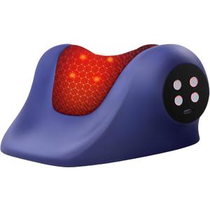 Neck Stretcher Cervical Traction Device,3 Adjustable Modes Neck Traction Device Portable Heated Wireless Neck and Shoulder Relaxer Corrector Pillow for TMJ Pain Relief and Cervical Spine Alignment (Blue)