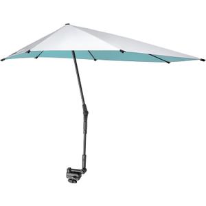 G4Free UPF 50+ Adjustable Chair Umbrella XL with Universal Clamp UV Protection Sun Shade Umbrella for Beach Chair, Stroller, Wheelchair, Golf Cart, Bleacher, Patio