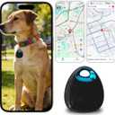 GPS Tracker for Dogs & Cats Waterproof, Lightweight, Mini Real-Time Pet Locator with 1-Year Battery, No Subscription or SIM Required, Track History, iOS & Android Compatible Now 2026