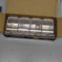 Clear Seasoning Box, 4 Pieces Seasoning Rack Spice Pots, Storage Container Condiment Jars Acrylic Seasoning Box with Covers and Spoons for Spice, Sugar, Salt, Sugar, Cardamon, Cinnamon