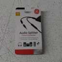 GE 2-Way 3.5mm Headphone Splitter, Black