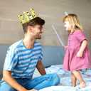 Gejoy 2 Piece Light up Wand Magic Wizard Wand Princess Fairy Wands Christmas Light Sound Toy Cosplay Props for Kids(Purple)