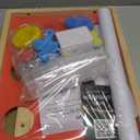 JOYOOSS Kids Wooden Easel with Paper Roll - Adjustable Magnetic Double Sided Drawing Board Whiteboard & Chalkboard Dry Easel Board,Children Art Easel for 3~12 Years Kids Boys Girls Painting Drawing