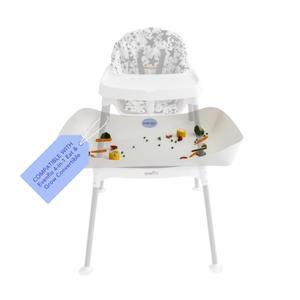 CATCHY - Food Catcher - Compatible with Evenflo 4-in-1 Eat & Grow High Chair + 11 Other High Chairs - Highchair Sold Separately - Baby & Toddler Food & Mess Catcher - Under High Chair Accessory (White)
