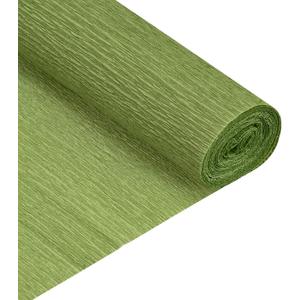 MECCANIXITY Crepe Paper Roll 7.5ft Long 20 Inch Wide for Wedding Ceremony Various Large Festivals Decoration, Olive Green