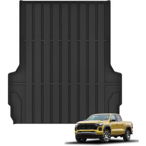 KARPAL Truck Bed Mat for Chevy Colorado/GMC Canyon 2026 2025 2024 2023 (5FT Bed Mat), All Weather Protection TPE Heavy Duty Pickup Car Bed Cargo Mat Custom Fit Car Mats Accessories