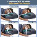 Adjustable CPAP Pillow for Side & Back Sleepers Reduce Mask Air Leaks & Pressure, Cervical Memory Foam Neck Support with 2cm Removable Insert, Cooling Washable Cover Fits Full Face & Nasal Masks