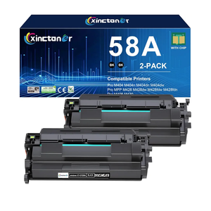 58A CF258A Toner Cartridge Black (with Chip) Compatible Replacement for HP 58A CF258A 58X CF258X Toner Use for LaserJet Pro MFP M428fdw M404dn M404n M404dw M428fdn M430f M406dn Printer (2 Pack)