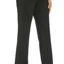 Women's Stretchy Straight Leg Dress Work Pants Business Office Casual Slacks with Pockets (Black)