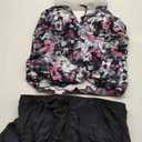 Daci Women Tankini Swimsuits with Skirt - Two Piece Tummy Control Skirted 2PC Bathing Suits Swimwear (XX-Large, Purple Flowers)