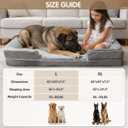 Orthopedic Dog Bed for Large Dogs, 44" x 30" Extra Large Dog Bed, Gray