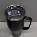 Universal Iced Coffee Sleeve with Handle - Insulated Double Wall Reusable Stainless Steel Holder Insulator for Cold Drinks Fits Small Medium Large To Go Cups Gifts for Men Women Him Her (Black)