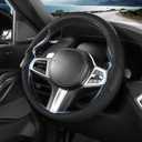 Steering Wheel Cover for BMW 3 4 Series(2021-2024) 5 Series(2020-2023) X5(2019-2020) X7(2020-2025) 328i 320i 330i 325i 528i 535i 530i M3 2 4 7 8 Series X3M X4 X6 XM M2 M4 M5 M8 Z4 i4, Black